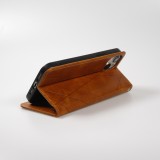 Hülle iPhone 15 Plus - Flip Geometrisch - Hellbraun