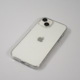 iPhone 15 Plus Case Hülle - Gel Gummi transparent mit Glitzerstaub - Transparent