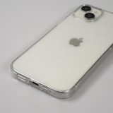 iPhone 15 Plus Case Hülle - Gel Gummi transparent mit Glitzerstaub - Transparent
