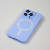 iPhone 15 Pro Case Hülle - Soft-Shell silikon cover mit MagSafe und Kameraschutz - Hellviolett