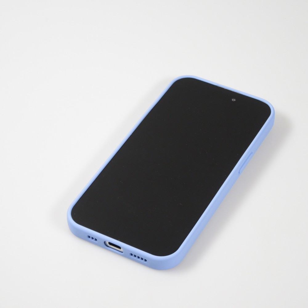 iPhone 15 Pro Case Hülle - Soft-Shell silikon cover mit MagSafe und Kameraschutz - Hellviolett