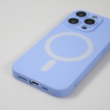 iPhone 15 Pro Case Hülle - Soft-Shell silikon cover mit MagSafe und Kameraschutz - Hellviolett