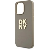 iPhone 15 Pro Case Hülle - DKNY Armbanduhr mit abnehmbarem Armband und goldenem Logo - Beige