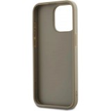 iPhone 15 Pro Case Hülle - DKNY Armbanduhr mit abnehmbarem Armband und goldenem Logo - Beige