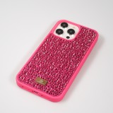 iPhone 15 Pro Max Case Hülle - Glitzer Diamant The Bling World - Dunkelrosa