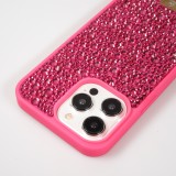 iPhone 15 Pro Max Case Hülle - Glitzer Diamant The Bling World - Dunkelrosa