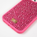 iPhone 15 Pro Max Case Hülle - Glitzer Diamant The Bling World - Dunkelrosa