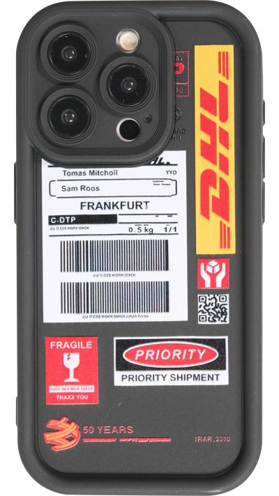 iPhone 14 Pro Max Case Hülle - Weiches Silikon DHL Frankfurt mit verstärkten Kanten - Schwarz