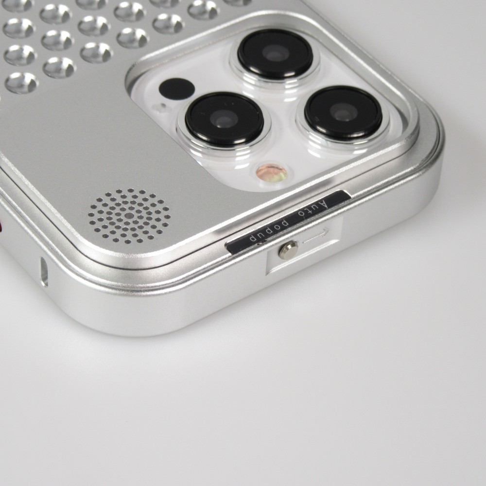 iPhone 15 Pro Max Case Hülle - Aluminium im Mac Pro Look mit Aromatherapie und Wärmeableitung - Space Grey