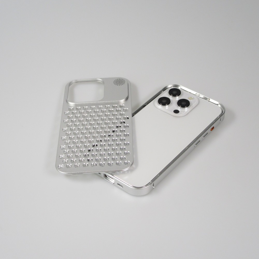 iPhone 15 Pro Max Case Hülle - Aluminium im Mac Pro Look mit Aromatherapie und Wärmeableitung - Space Grey