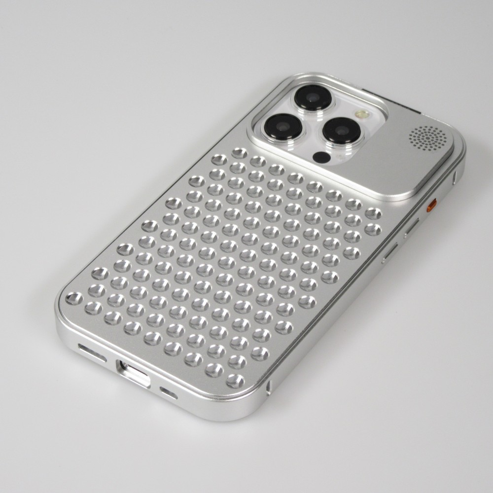 iPhone 15 Pro Max Case Hülle - Aluminium im Mac Pro Look mit Aromatherapie und Wärmeableitung - Space Grey