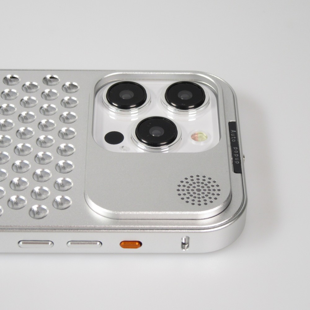 iPhone 15 Pro Max Case Hülle - Aluminium im Mac Pro Look mit Aromatherapie und Wärmeableitung - Space Grey