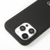 iPhone 15 Pro Max Case Hülle - Audi Silikon Soft Touch mit metall Logo - Schwarz
