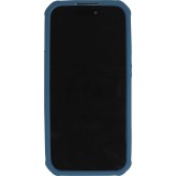 iPhone 15 Pro Max Case Hülle - Dicke Silikonhülle mit Löcher für Aufsteck-Sticker - Dunkelblau