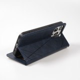 Coque iPhone 15 Pro Max - Flip Géometrique - Bleu