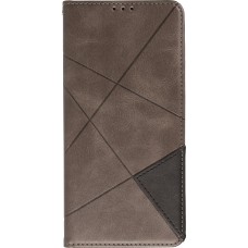 Hülle iPhone 13 - Flip Geometrisch - Grau