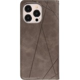 Hülle iPhone 13 - Flip Geometrisch - Grau