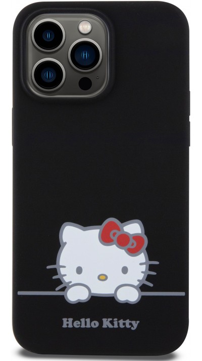 iPhone 15 Pro Max Case Hülle - Hello Kitty Daydreamer Silikon Soft Touch - Schwarz