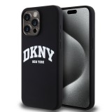 iPhone 15 Pro Max Case H&uuml;lle - Liquid Silicone DKNY New York MagSafe kompatibel - Schwarz