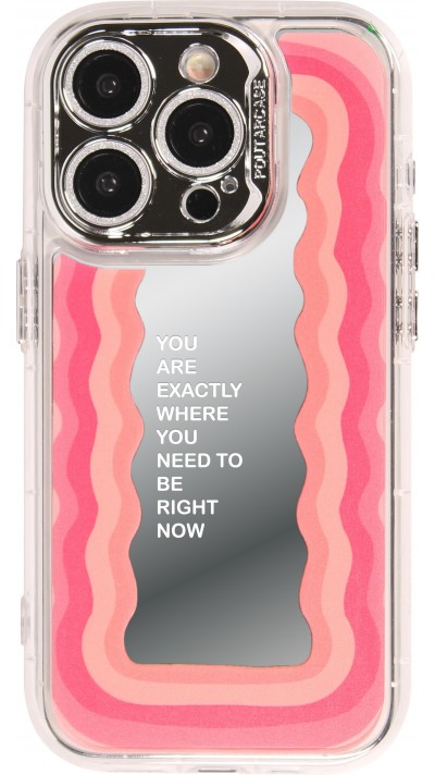 Coque iPhone 15 Pro Max - Silicone Miroir Motivational - Argent