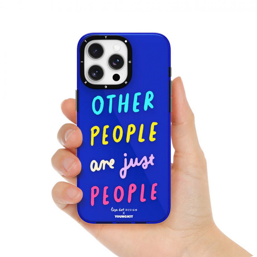 Coque iPhone 15 Pro - Youngkit @LisadotDesign Positive Quotes Case Overthink this