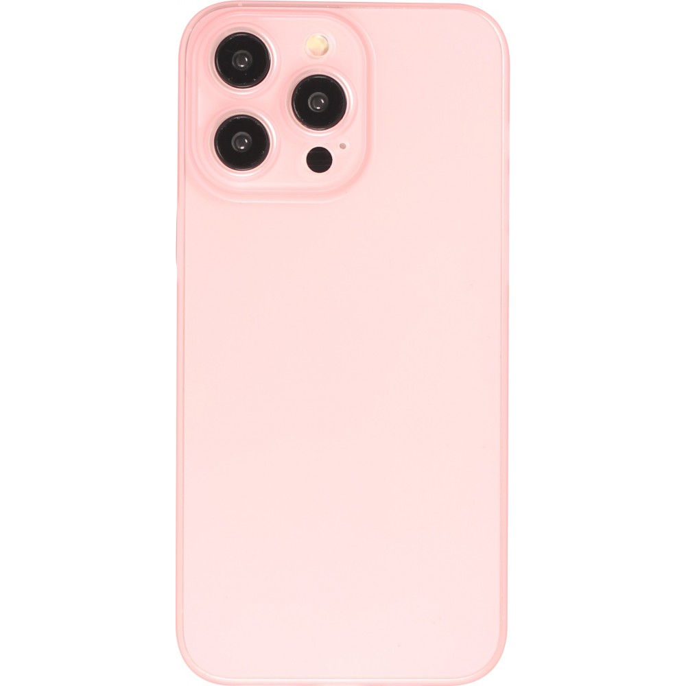 iPhone 15 Plus Case Hülle - Plastik ultra dünn semi-transparent matt - Rosa