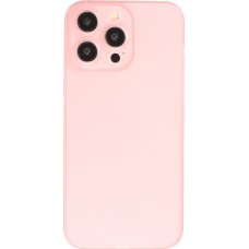 iPhone 15 Plus Case Hülle - Plastik ultra dünn semi-transparent matt - Rosa
