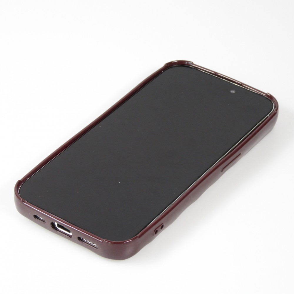 iPhone 15 Pro Max Case Hülle - Silikon mit 3D Wellenform matt - Violett