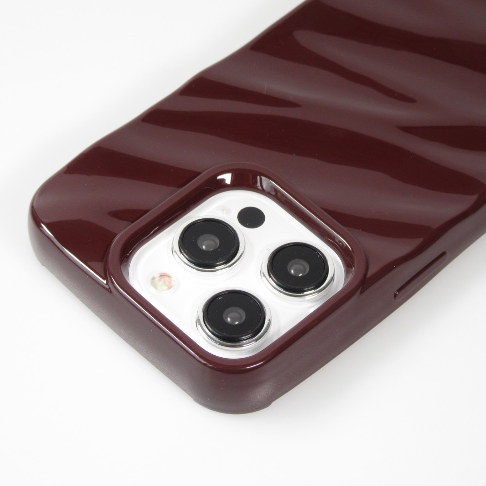 iPhone 15 Pro Max Case Hülle - Silikon mit 3D Wellenform matt - Violett