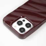 iPhone 15 Pro Max Case Hülle - Silikon mit 3D Wellenform matt - Violett