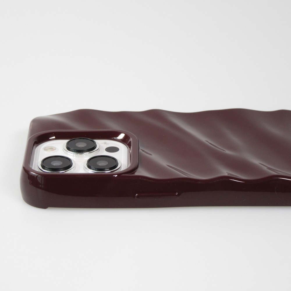 iPhone 15 Pro Max Case Hülle - Silikon mit 3D Wellenform matt - Violett