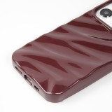 iPhone 15 Pro Max Case Hülle - Silikon mit 3D Wellenform matt - Violett