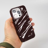 iPhone 15 Pro Max Case Hülle - Silikon mit 3D Wellenform matt - Violett