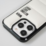 Coque iPhone 14 Pro - Silicone coussin 3D Go Left - Blanc