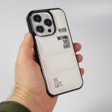 Coque iPhone 14 Pro - Silicone coussin 3D Go Left - Blanc