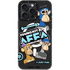 Coque iPhone 15 Pro - Youngkit Funny BoredApe (@BAYC) avec Magsafe - Noir