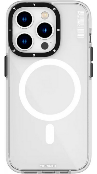 iPhone 15 Pro Case Hülle - Youngkit Transparent Crystal Glossy Case avec Magsafe - Transparent