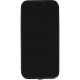 iPhone 15 Case Hülle - Silikon Glossy integriertes LED Licht mit USB-C Anschluss - Floating Astronaut - Schwarz