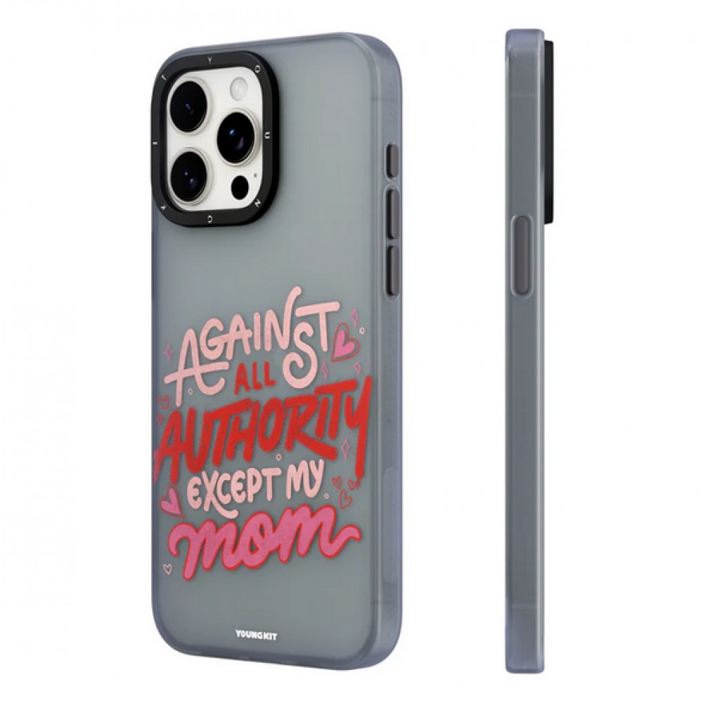 iPhone 15 Case H&uuml;lle - Youngkit @Blushing. ginger Positive Quotes Case - Schwarz