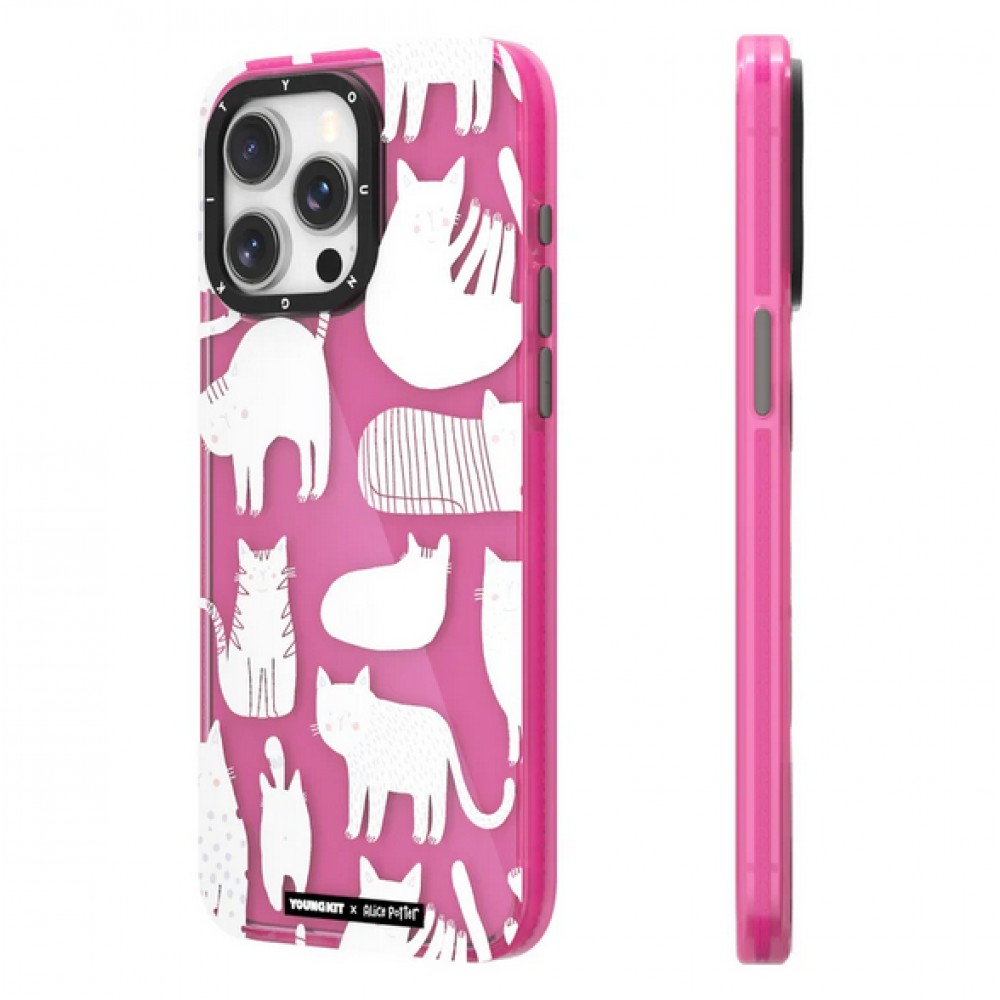 iPhone 15 Case H&uuml;lle - Youngkit Artists Joint@Alice Potter Kids Print Case  - Rosa
