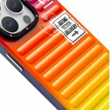 Coque iPhone 15 Pro - Youngkit Color-Gradient Luggage-Inspired Case - Vert/orange