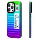 Coque iPhone 15 Pro Max - Youngkit Color-Gradient Luggage-Inspired Case - Violet/bleu