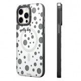 iPhone 15 Case Hülle - Youngkit Colorful Polka Dots Case mit Magsafe - Weiss