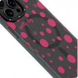 iPhone 15 Case Hülle - Youngkit Colorful Polka Dots Case mit Magsafe - Weiss