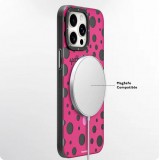 iPhone 15 Case Hülle - Youngkit Colorful Polka Dots Case mit Magsafe - Weiss