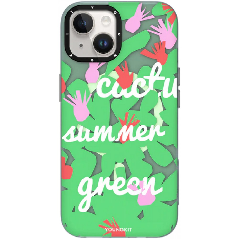 iPhone 15 Case H&uuml;lle - Youngkit Summer Fruit-Themed Case mit Magsafe - Gr&uuml;n