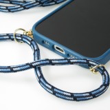 iPhone 16 Case Hülle - Bio Eco-Friendly Vegan mit Handykette Necklace blau