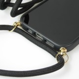 iPhone 16 Case Hülle - Bio Eco-Friendly Vegan mit Handykette Necklace - Schwarz