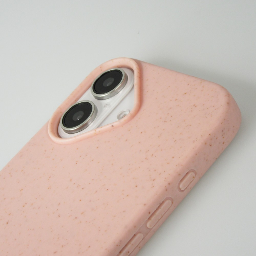 iPhone 16 Case Hülle - Bio Eco-Friendly Vegan mit Handykette Necklace - Rosa