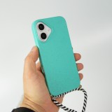 iPhone 16 Case Hülle - Bio Eco-Friendly Vegan mit Handykette Necklace - Türkis
